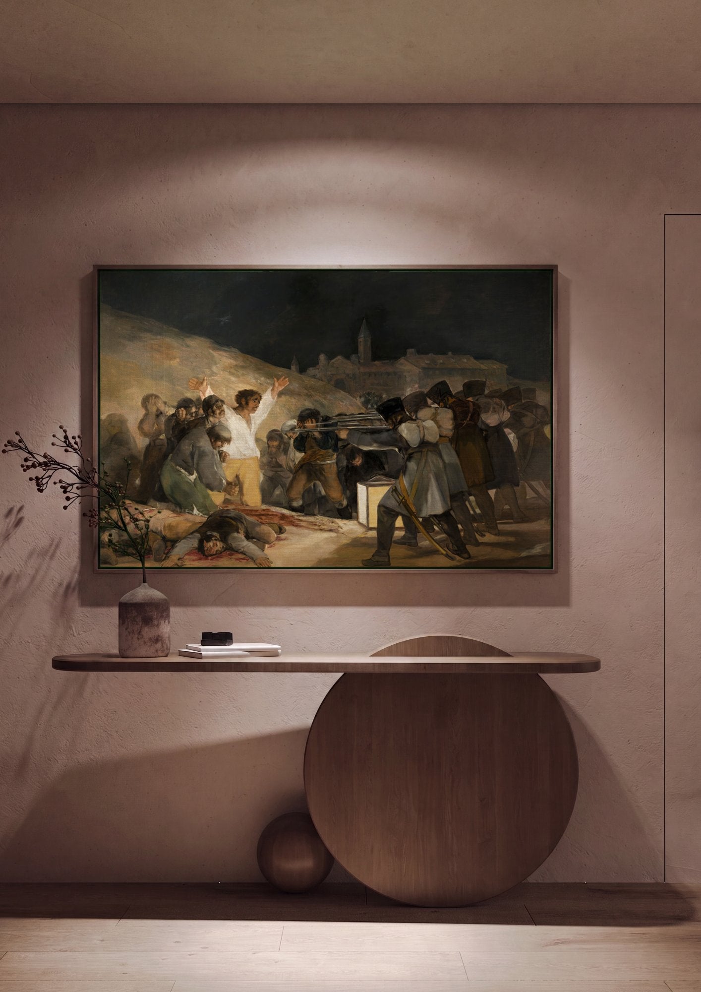 Quadro Decorativo O Três de Maio de 1808 - Goya em ambiente decorado