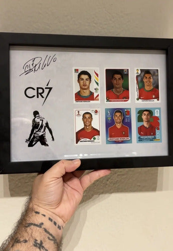 Quadro Cristiano Ronaldo - Todas As Figurinhas De Copa