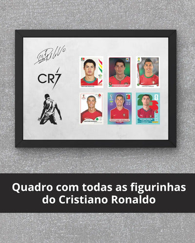 Quadro Cristiano Ronaldo - Todas As Figurinhas De Copa