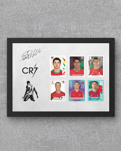 Quadro Cristiano Ronaldo - Todas As Figurinhas De Copa