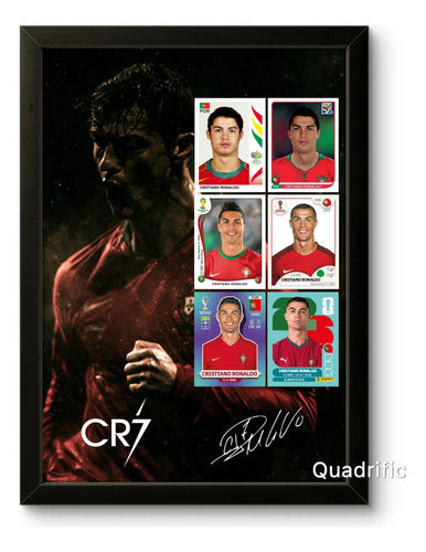 Kit 8 Quadros Jogares Lendários- Cr7,messi,ney,haaland,yamal