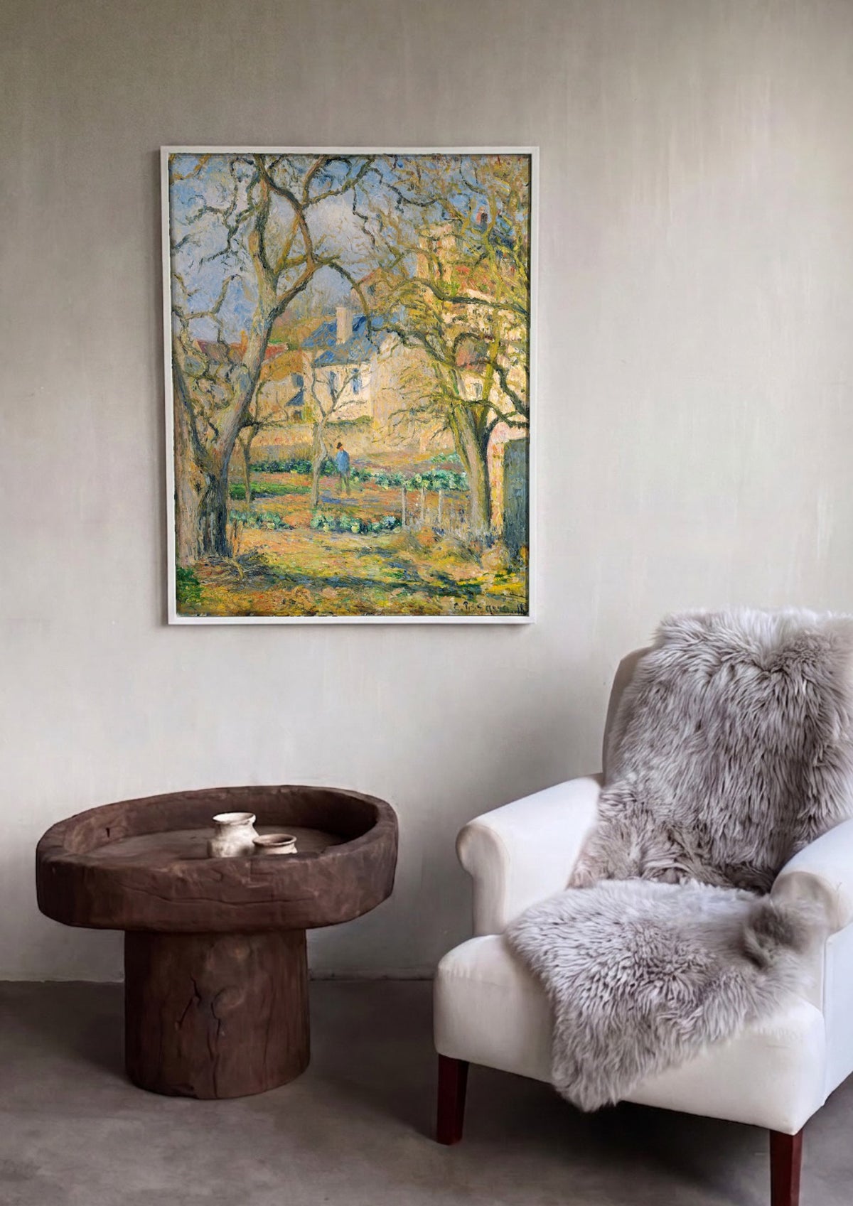 Quadro Decorativo Jardins de Pontoise - Camille Pissarro | quadro emoldurado na parede