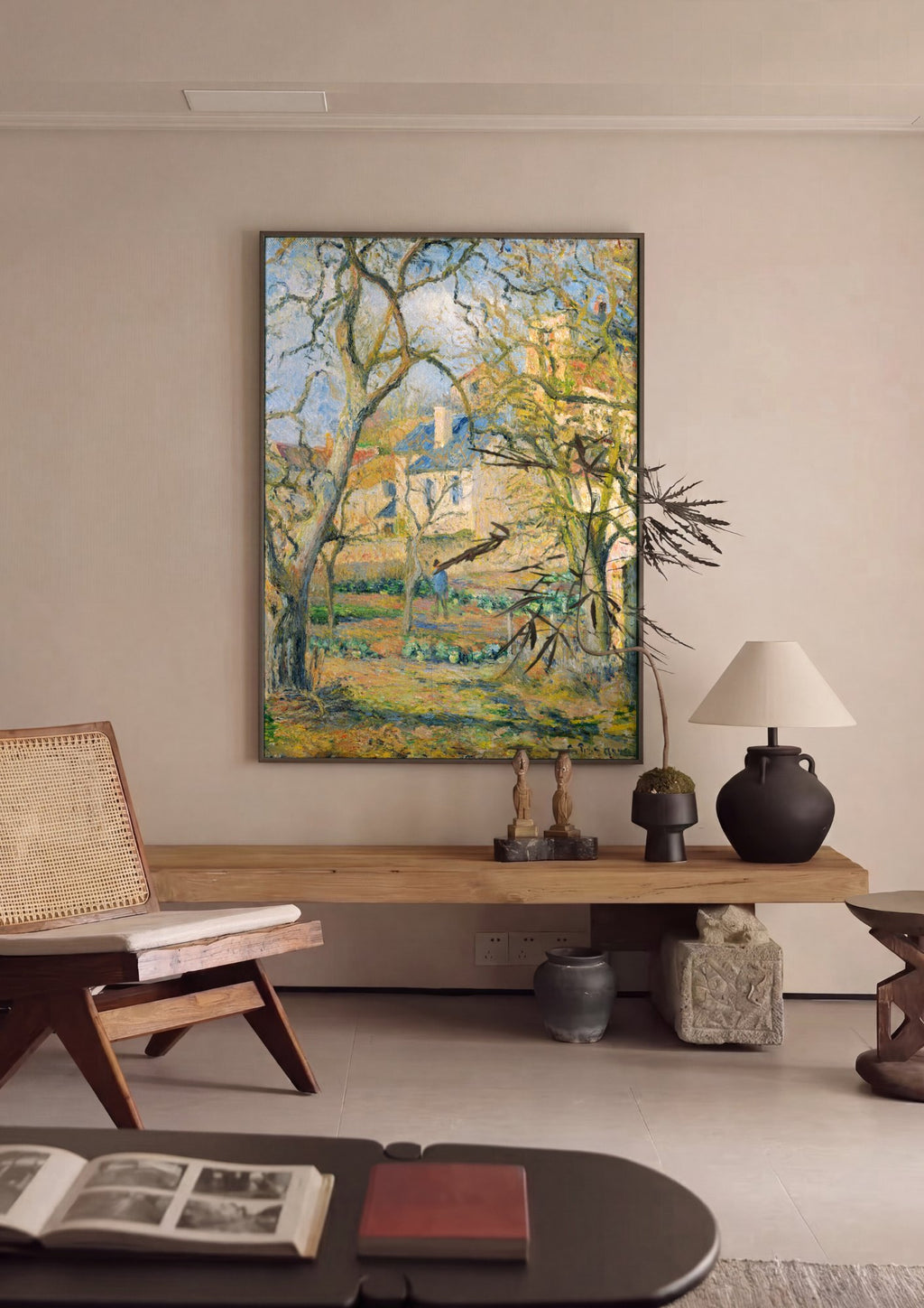 Quadro Decorativo Jardins de Pontoise - Camille Pissarro | quadro emoldurado na parede