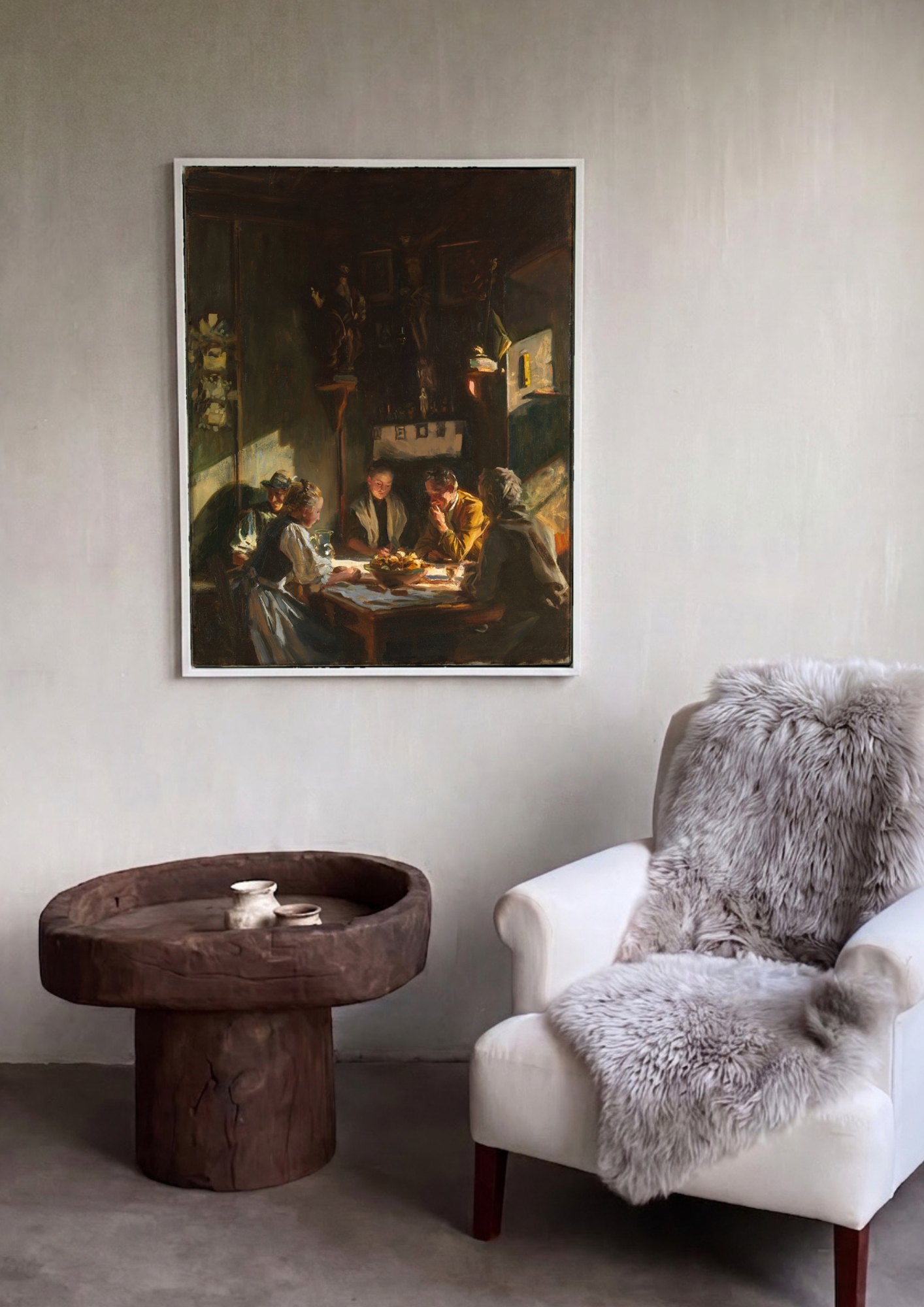 Quadro Decorativo A Refeição da Família - John Singer Sargent | quadro emoldurado na parede