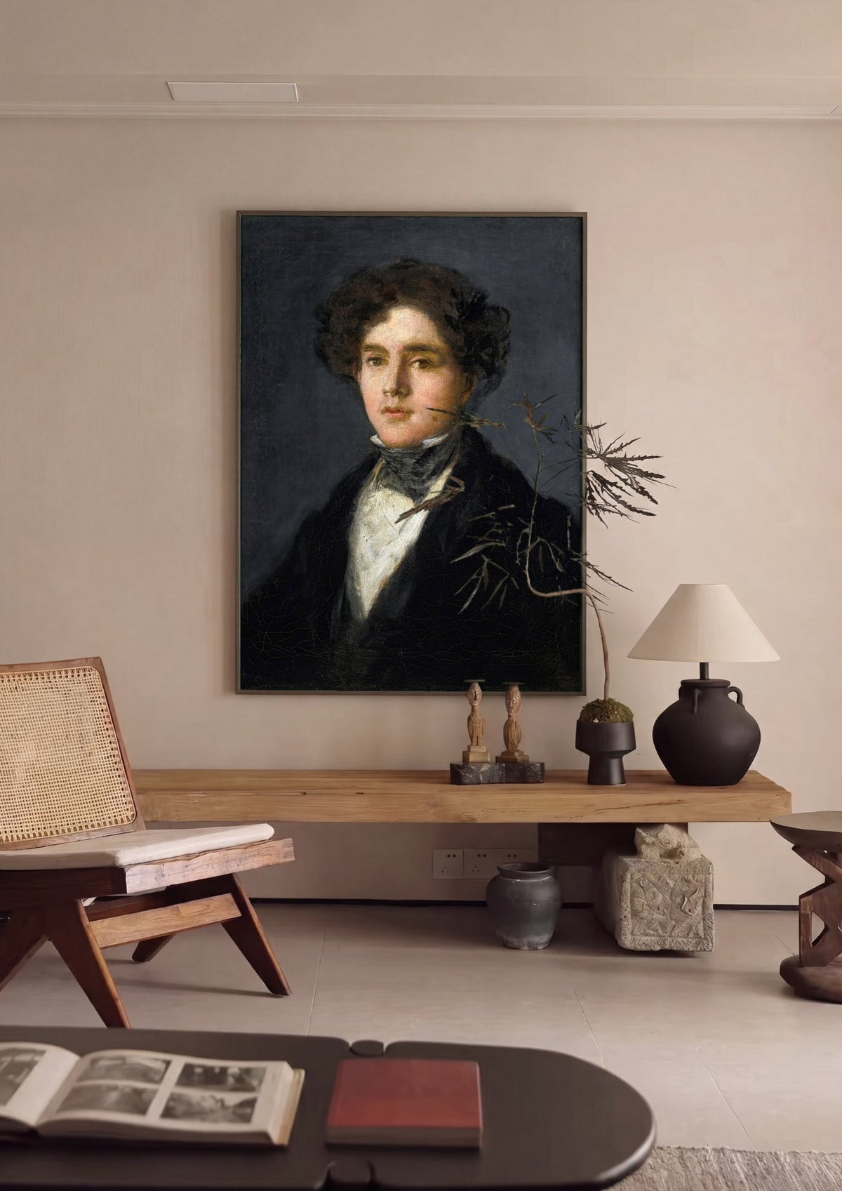 Quadro Decorativo Retrato de Jovem - Goya | quadro emoldurado na parede