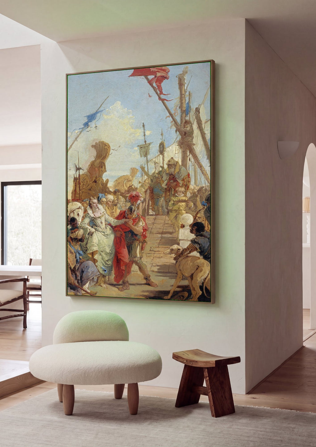 Quadro Decorativo A Chegada de Cleópatra - Tiepolo | quadro emoldurado na parede