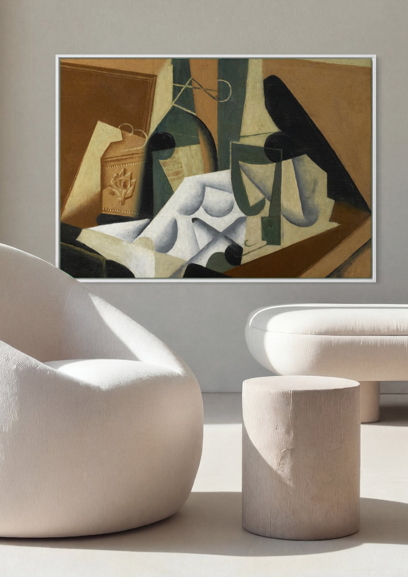 Quadro Decorativo Natureza-Morta Cubista - Juan Gris | quadro emoldurado na parede