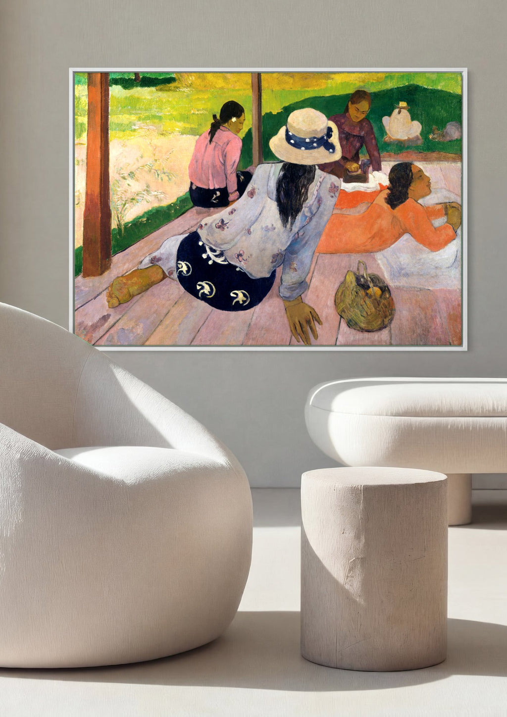 Quadro Decorativo Mulheres na Varanda - Gauguin | quadro emoldurado na parede
