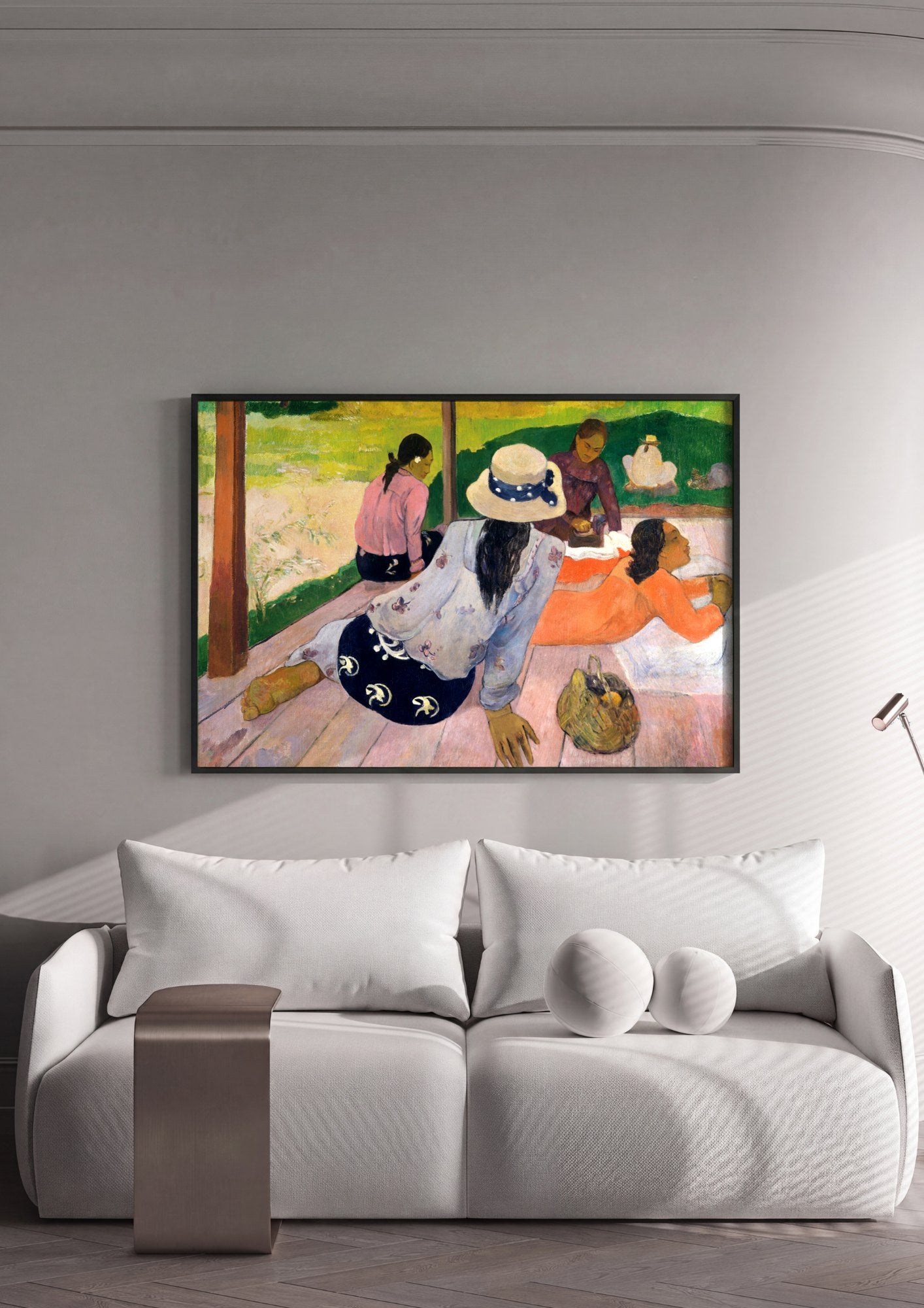 Quadro Decorativo Mulheres na Varanda - Gauguin | quadro emoldurado na parede