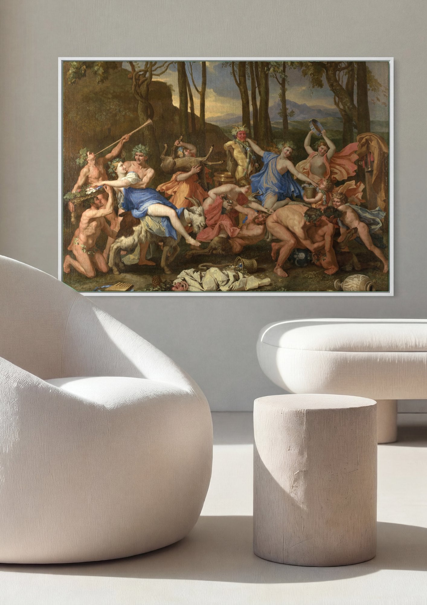 Quadro Decorativo O Triunfo de Pã - Nicolas Poussin | quadro emoldurado na parede