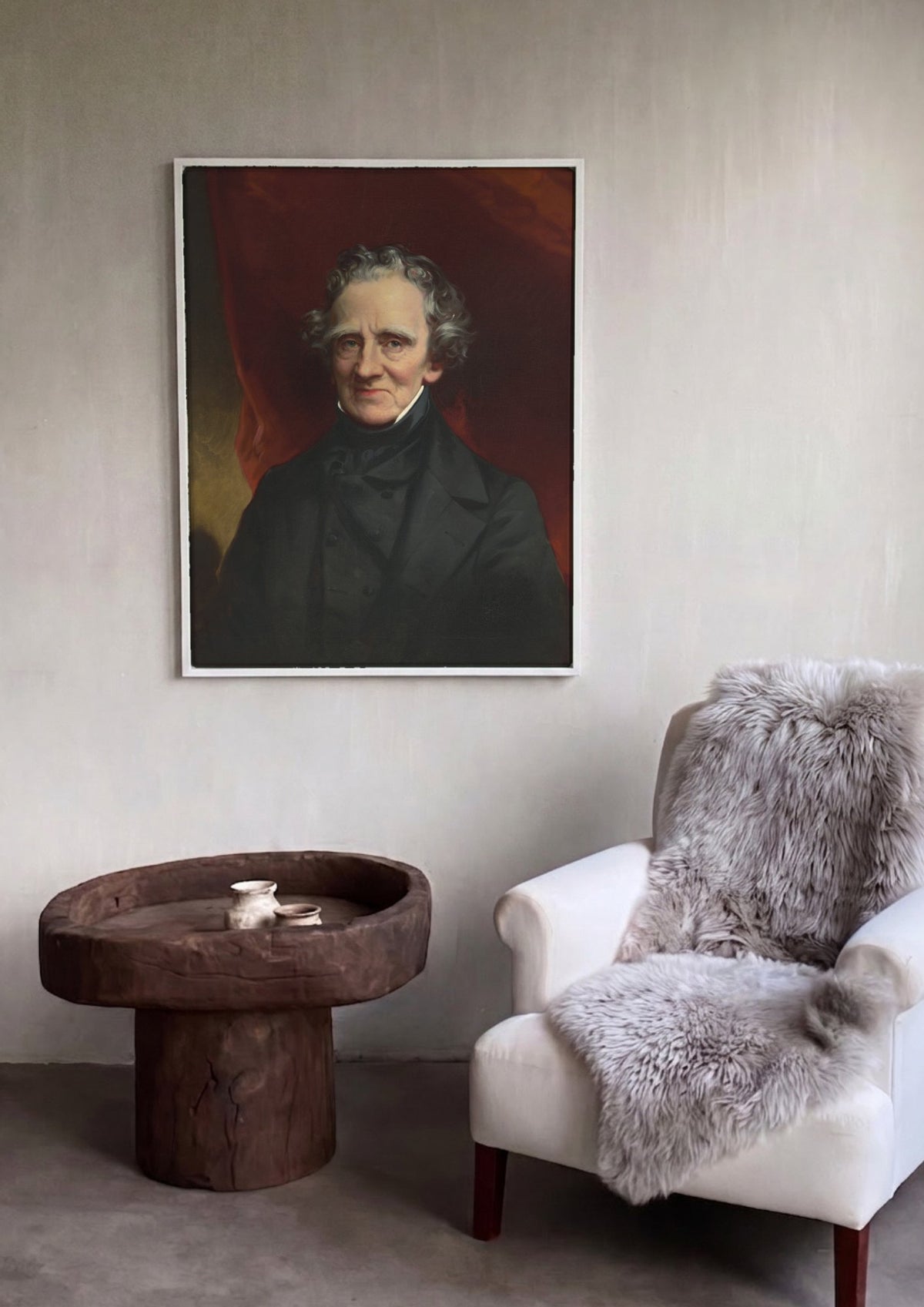 Quadro Decorativo: Retrato de Homem - Thomas Sully | quadro emoldurado na parede