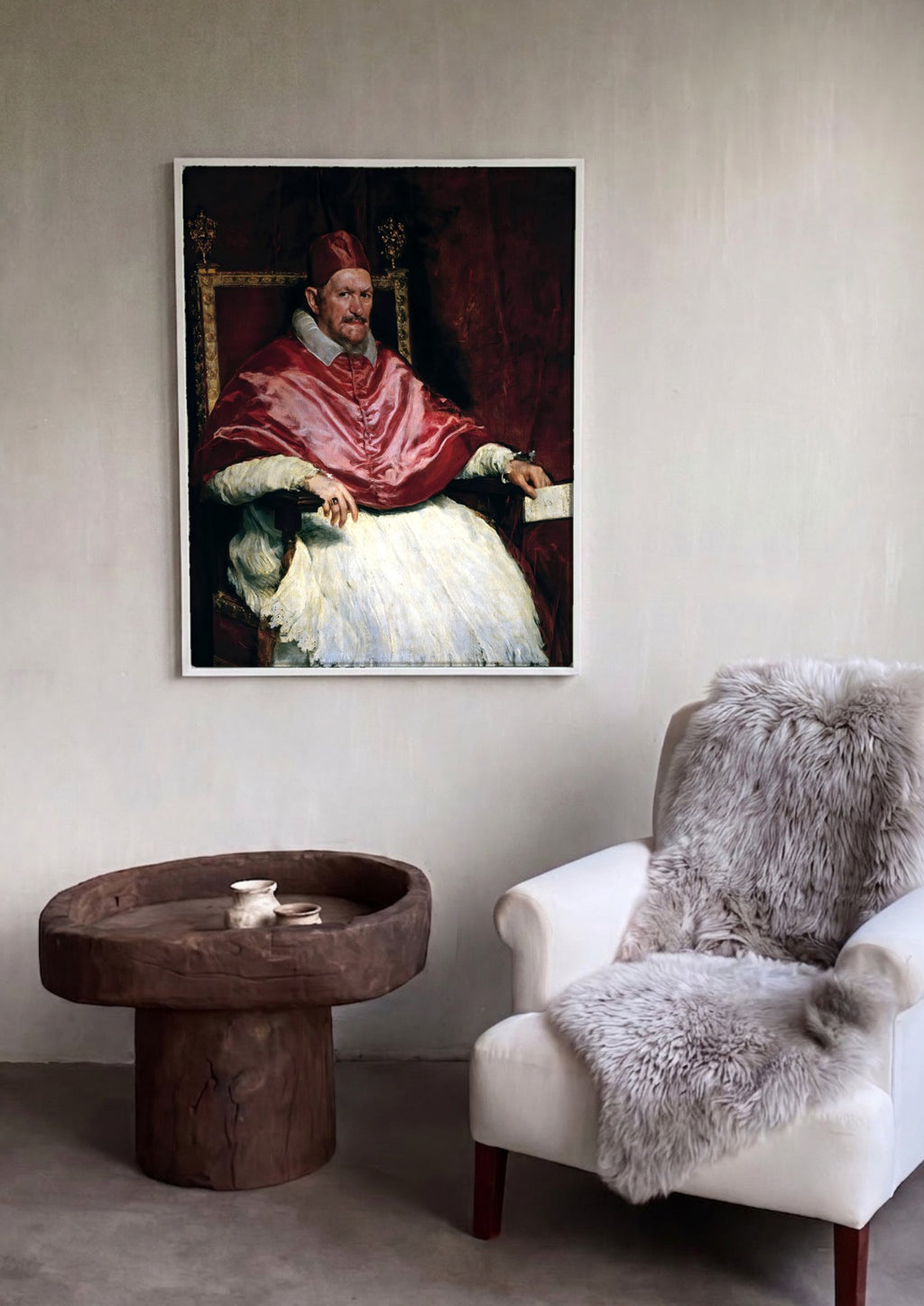 Quadro Decorativo Inocêncio X - Diego Velázquez | quadro emoldurado na parede