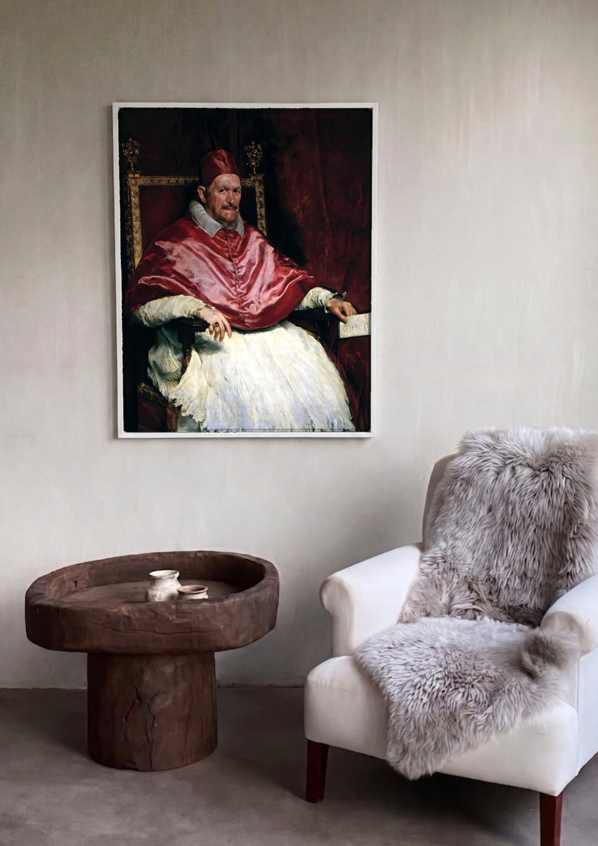 Quadro Decorativo Inocêncio X - Diego Velázquez | quadro emoldurado na parede