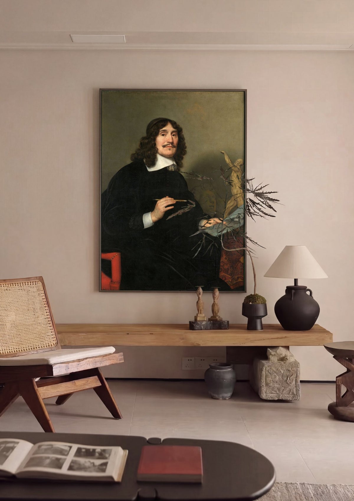 Quadro Decorativo Retrato de um Artista - Honthorst | quadro emoldurado na parede