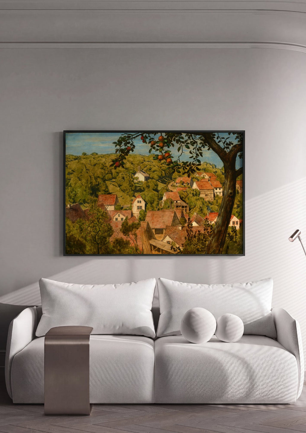 Quadro Decorativo Aldeia entre Folhas - Hans Thoma | quadro emoldurado na parede