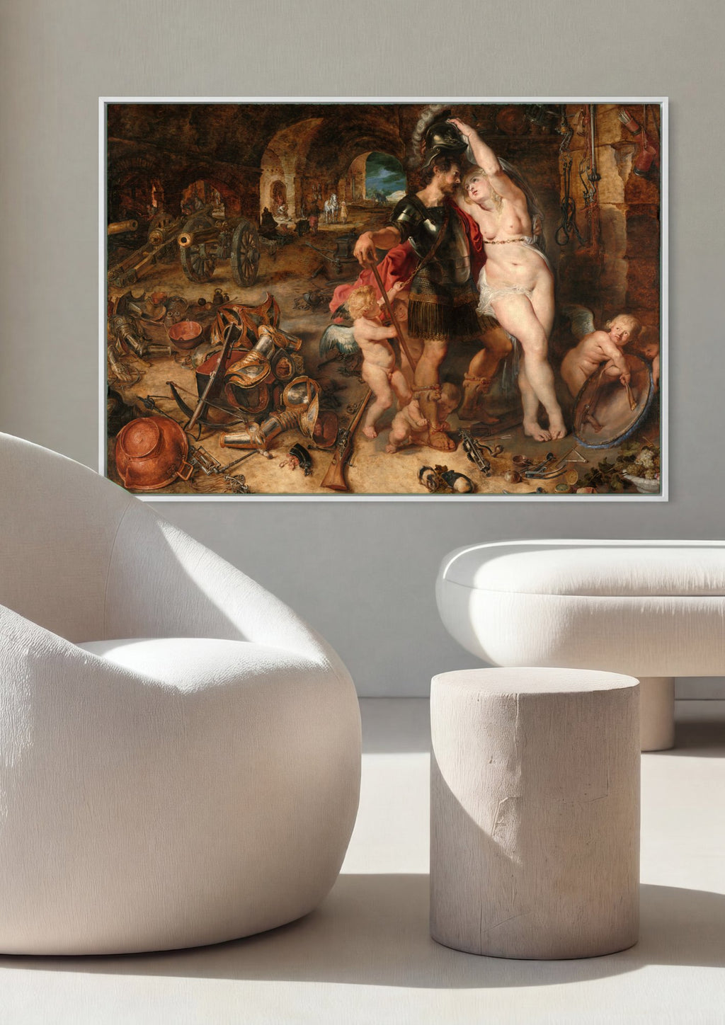Quadro Decorativo A Alegoria da Paz e da Guerra - Rubens | quadro emoldurado na parede