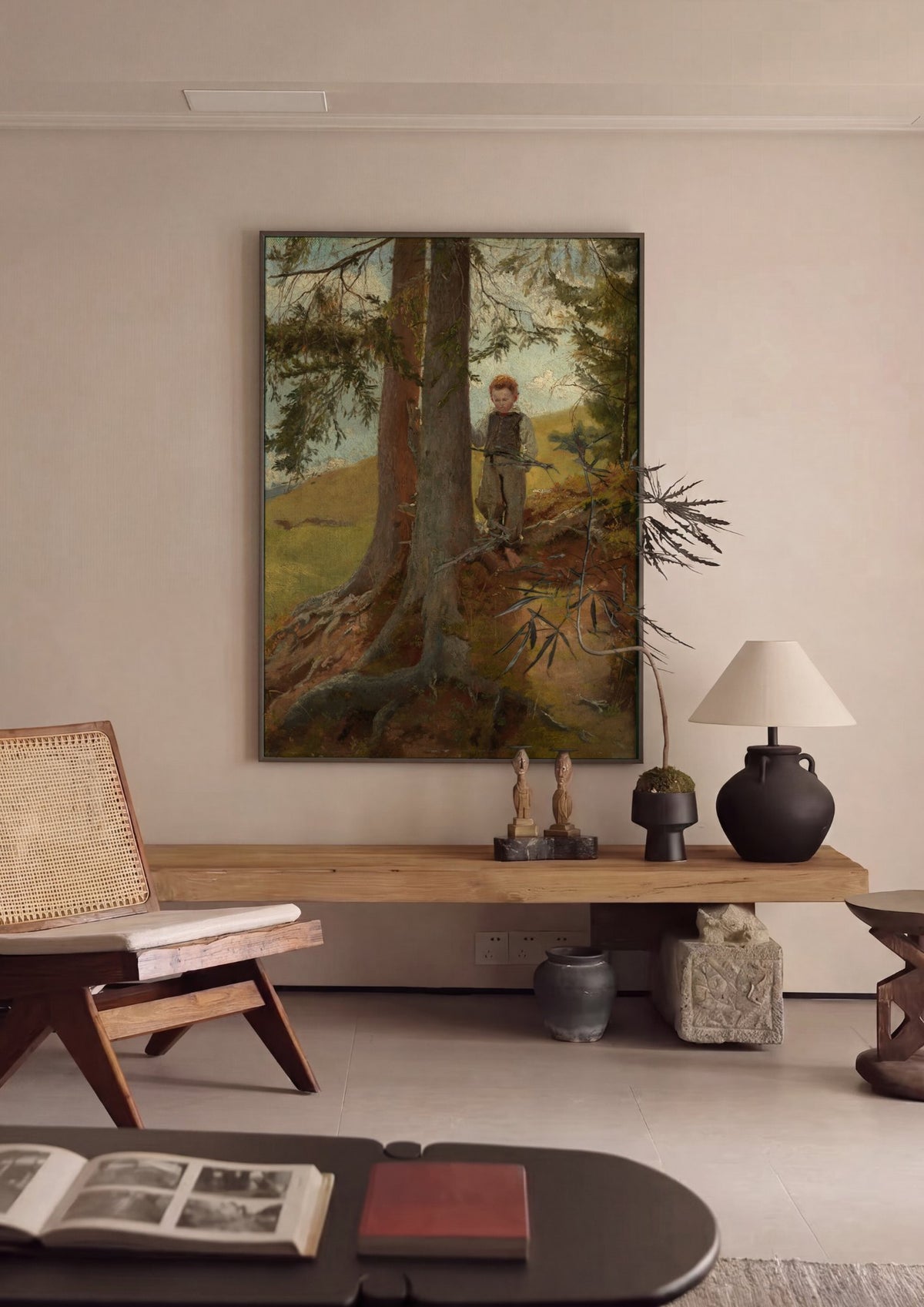 Quadro Decorativo Criança na Floresta - Hans Thoma | quadro emoldurado na parede