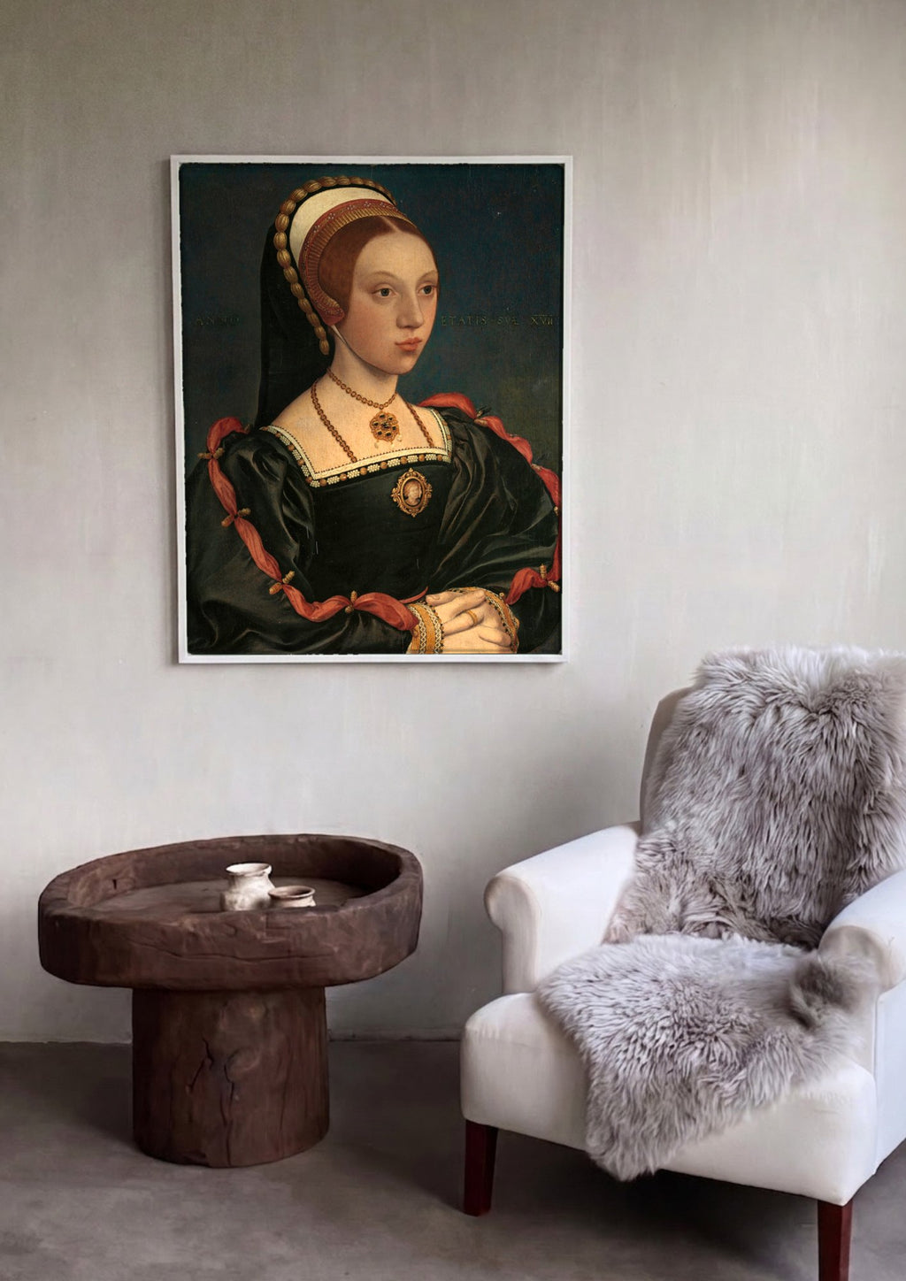 Quadro Decorativo Retrato de uma Dama - Hans Holbein, o Jovem | quadro emoldurado na parede