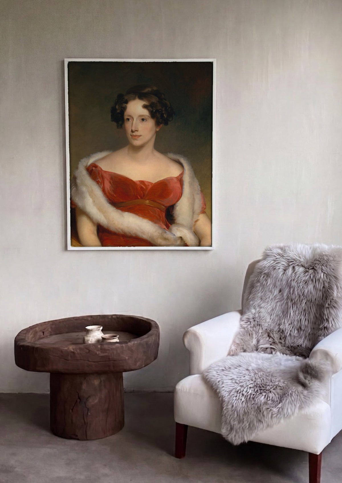 Quadro Decorativo: Retrato Feminino Elegante - Thomas Sully | quadro emoldurado na parede