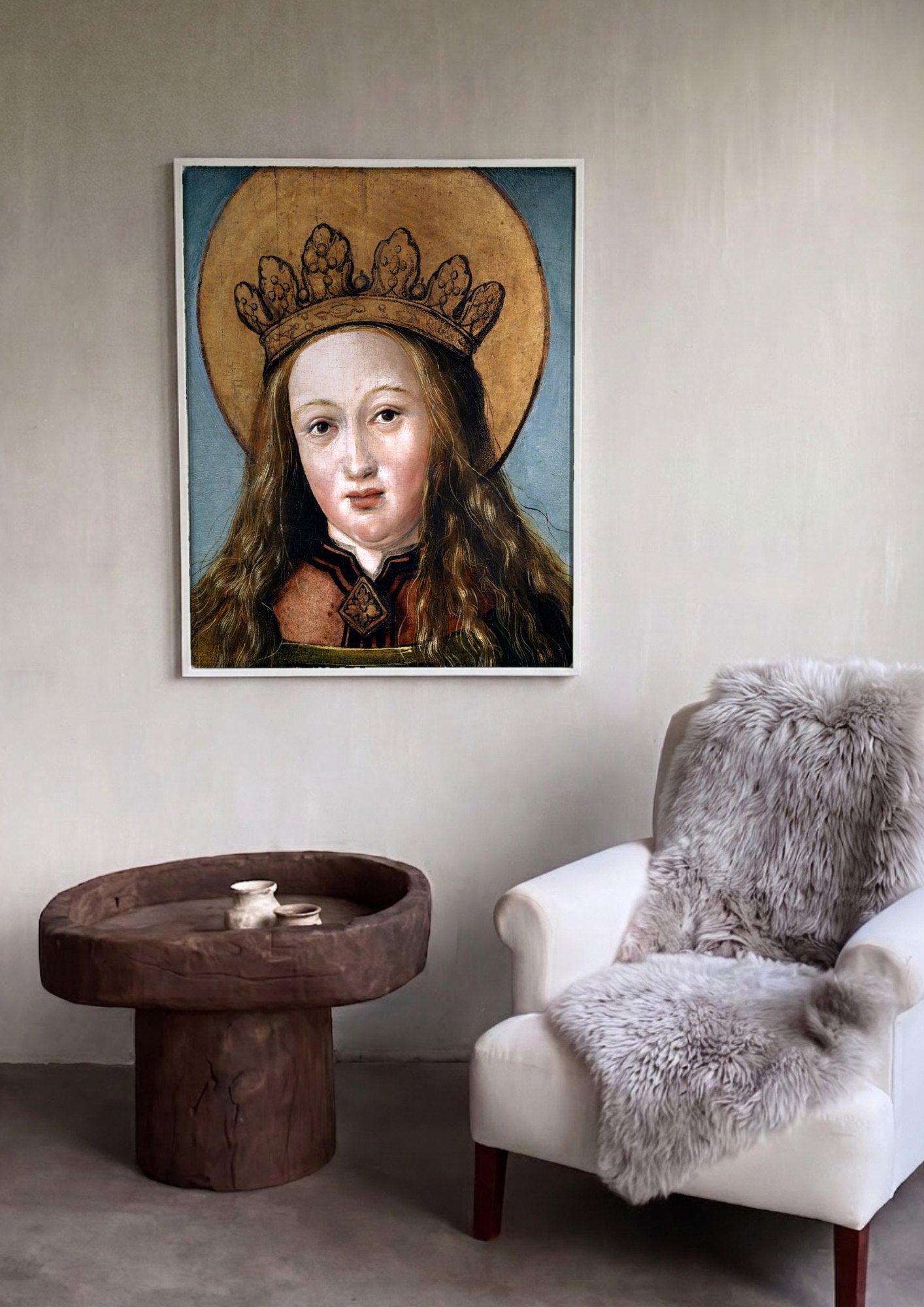 Quadro Decorativo A Virgem e o Menino - Hans Holbein, o Velho | quadro emoldurado na parede