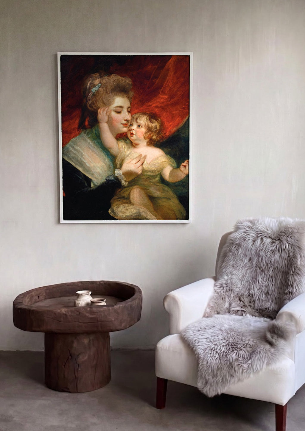 Quadro Decorativo Mãe e Filho - Sir Joshua Reynolds | quadro emoldurado na parede
