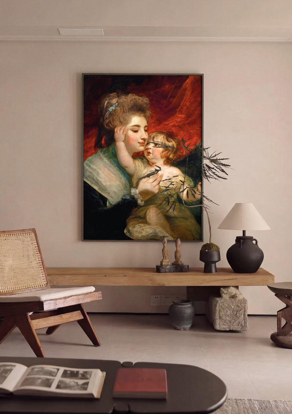 Quadro Decorativo Mãe e Filho - Sir Joshua Reynolds | quadro emoldurado na parede