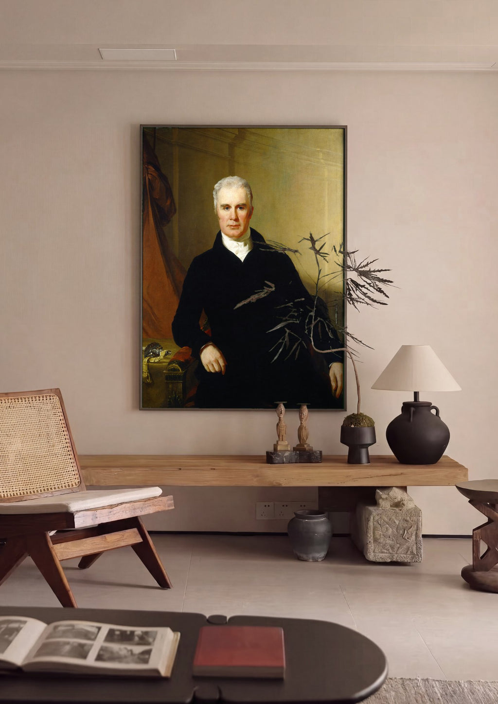 Quadro Decorativo: Retrato de Homem - Thomas Sully | quadro emoldurado na parede