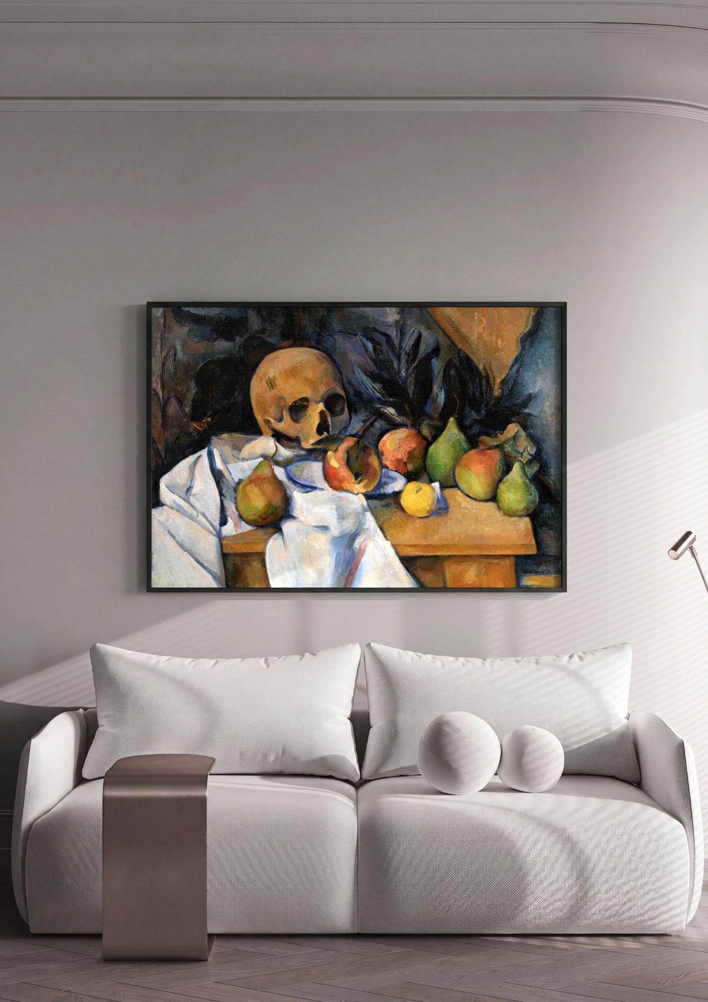 Quadro Decorativo Natureza-morta com Crânio - Paul Cézanne | quadro emoldurado na parede