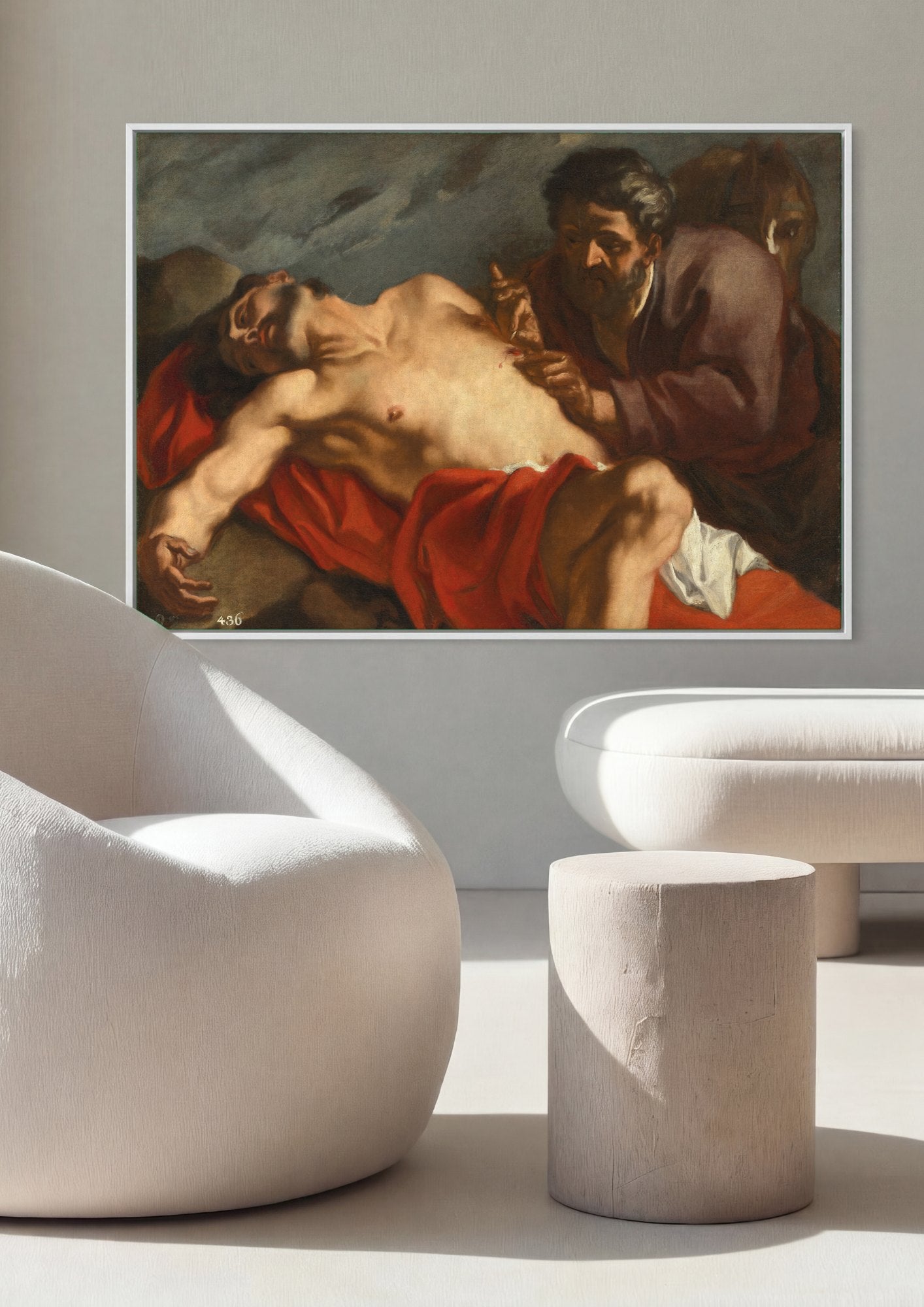 Quadro Decorativo A Dúvida de Tomé - Giovanni Battista Piazzetta | quadro emoldurado na parede