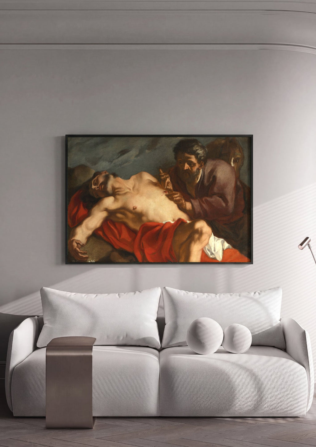 Quadro Decorativo A Dúvida de Tomé - Giovanni Battista Piazzetta | quadro emoldurado na parede
