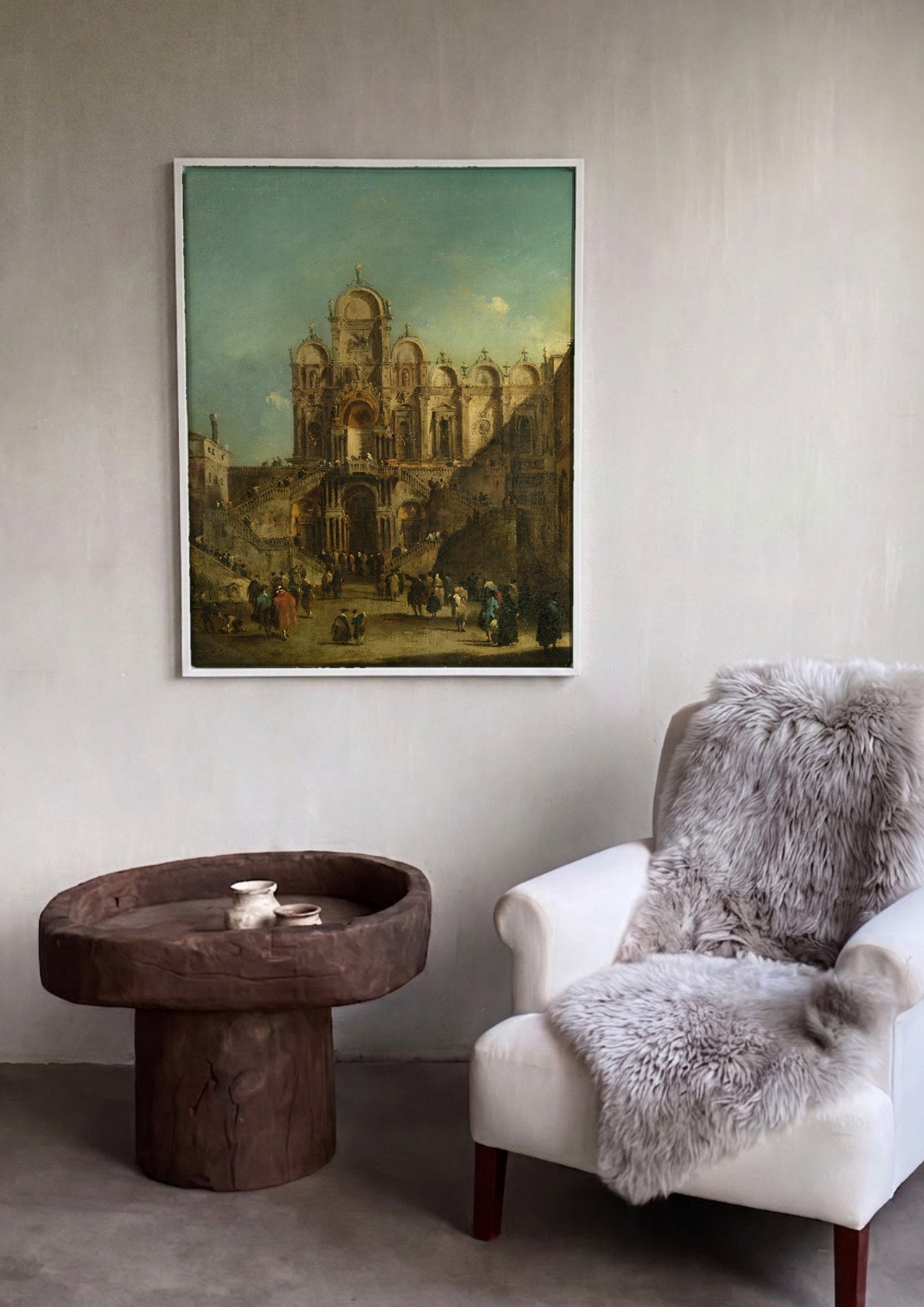 Quadro Decorativo Arquitetura Veneziana - Guardi | quadro emoldurado na parede