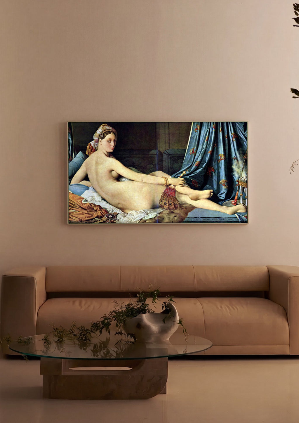 Quadro Decorativo Odalisca com Pantalonas Vermelhas - Ingres | quadro emoldurado na parede