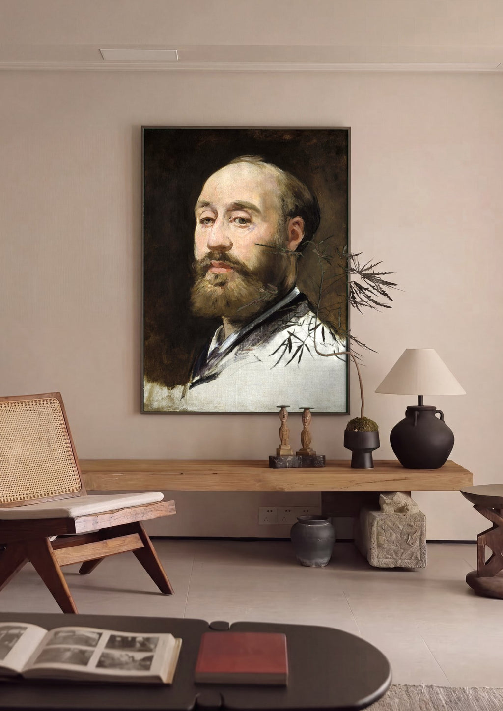 Quadro Decorativo Retrato de Stephane Mallarmé - Edouard Manet | quadro emoldurado na parede