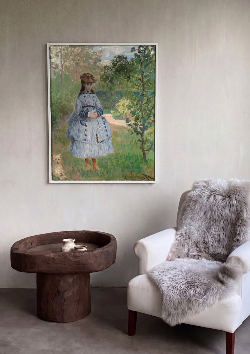 Quadro Decorativo A Filha do Artista - Claude Monet | quadro emoldurado na parede