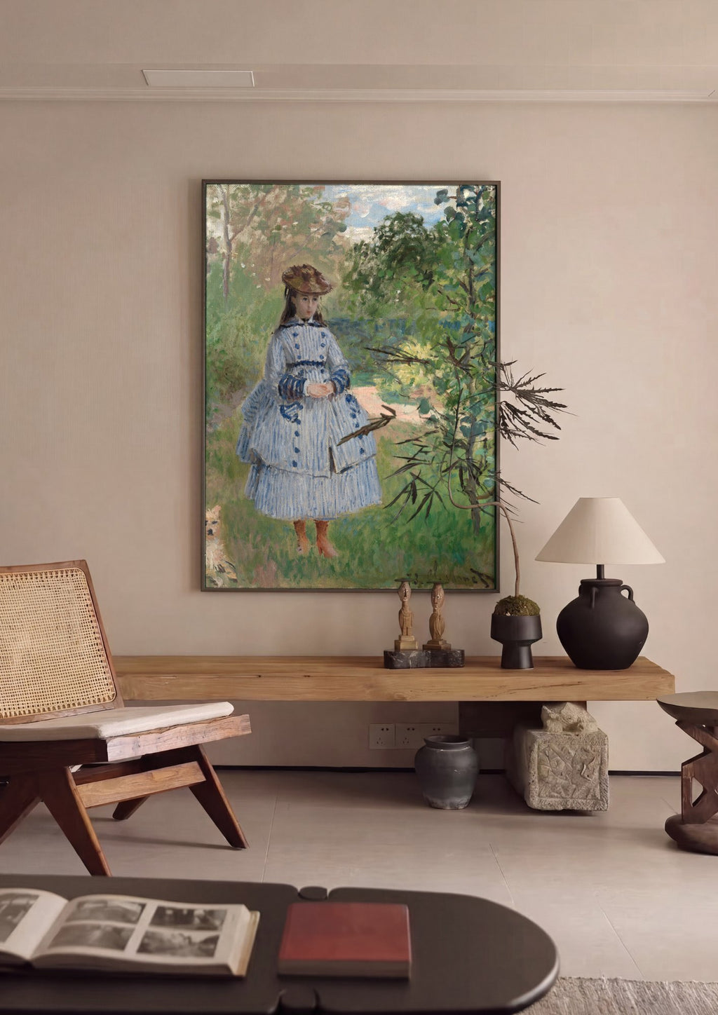 Quadro Decorativo A Filha do Artista - Claude Monet | quadro emoldurado na parede