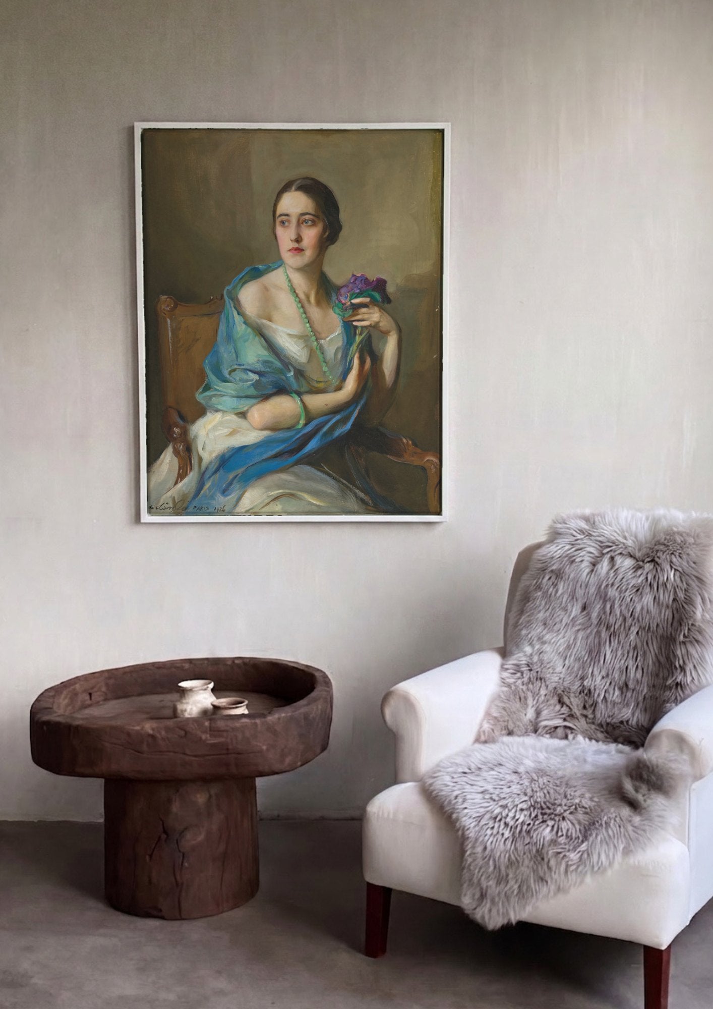 Quadro Decorativo Retrato Feminino Elegante - Philip Alexius de László | quadro emoldurado na parede