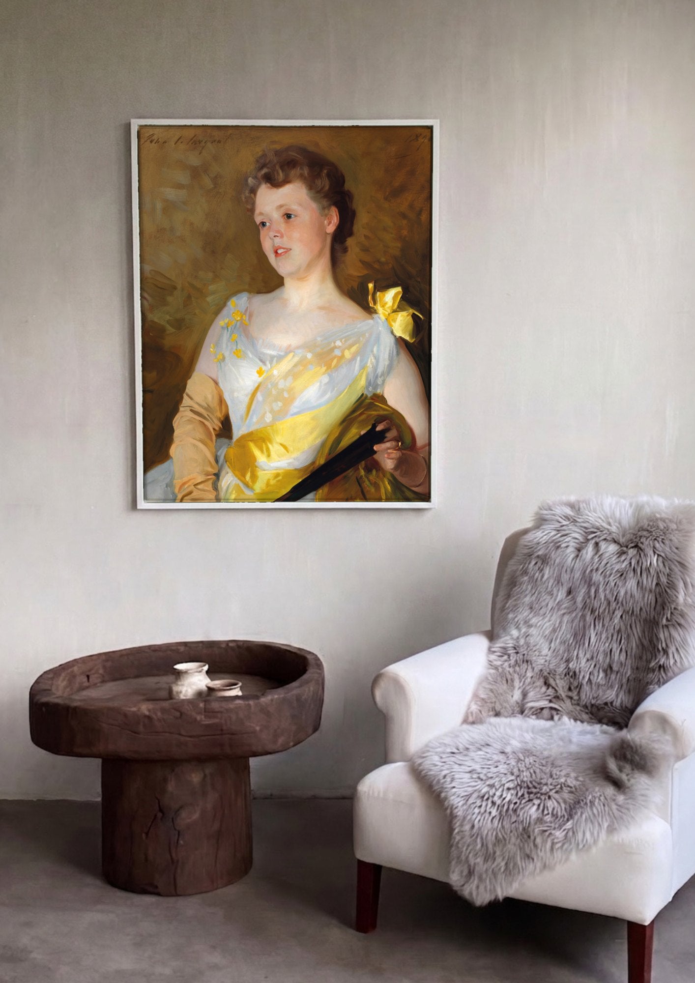 Quadro Decorativo Retrato de Jovem Dama - John Singer Sargent | quadro emoldurado na parede