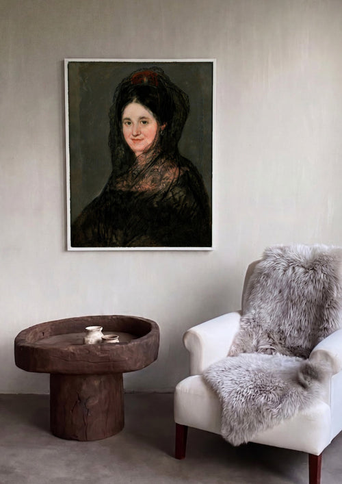 Quadro Decorativo 'A Dama de Preto' - Goya | quadro emoldurado na parede