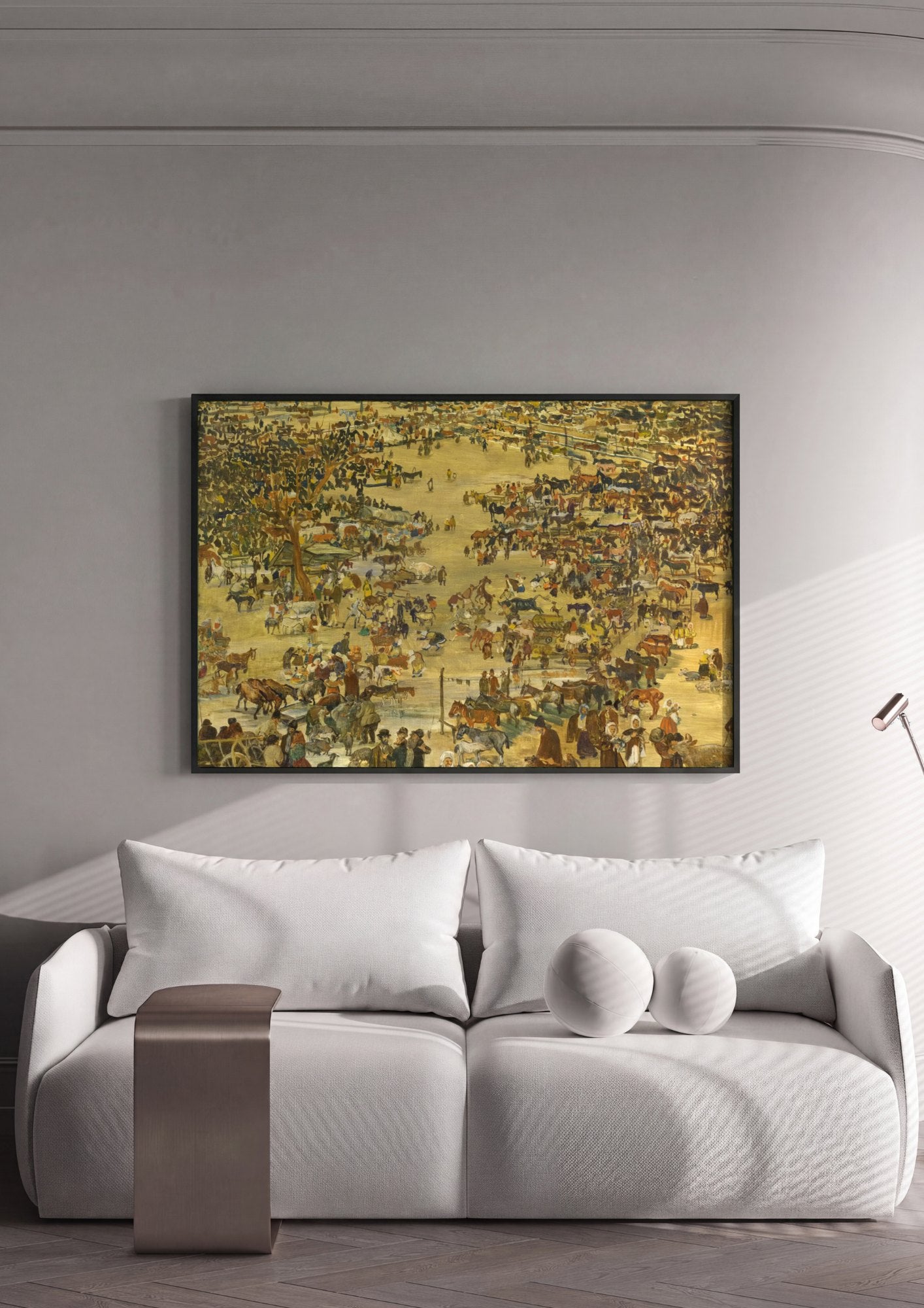 Quadro Decorativo Feira Animada - Oskar Laske | quadro emoldurado na parede