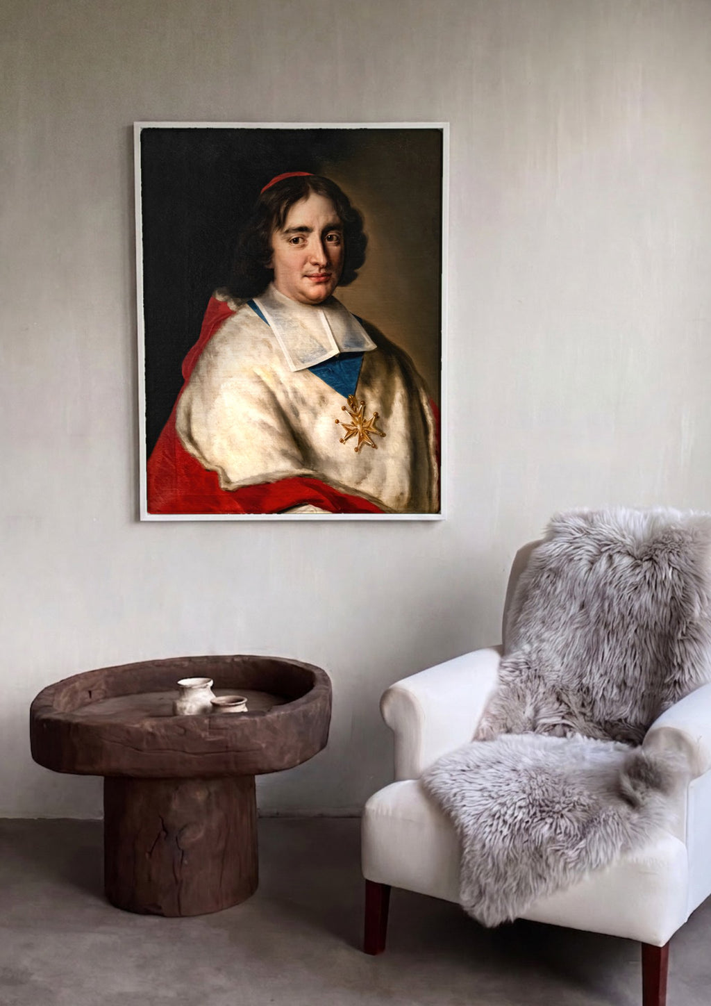 Quadro Decorativo Retrato de Cardeal - Jean François de Troy | quadro emoldurado na parede