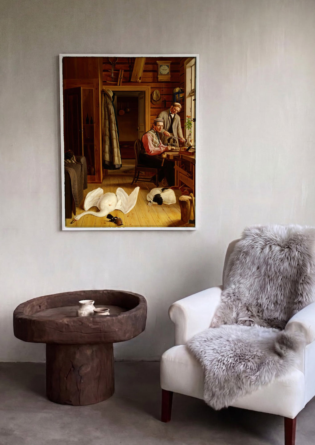 Quadro Decorativo A Taxidermista – Ferdinand von Wright | quadro emoldurado na parede