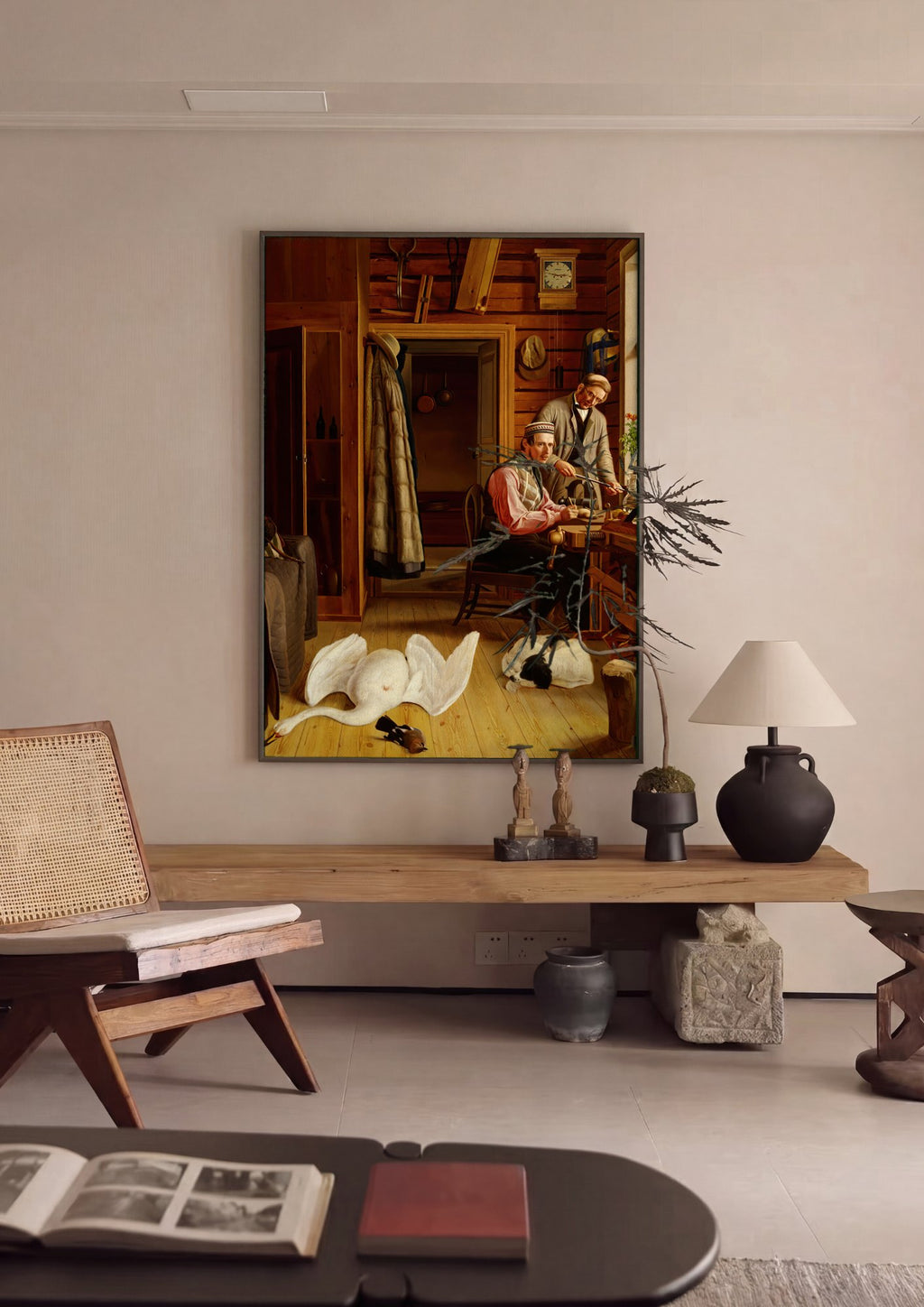Quadro Decorativo A Taxidermista – Ferdinand von Wright | quadro emoldurado na parede