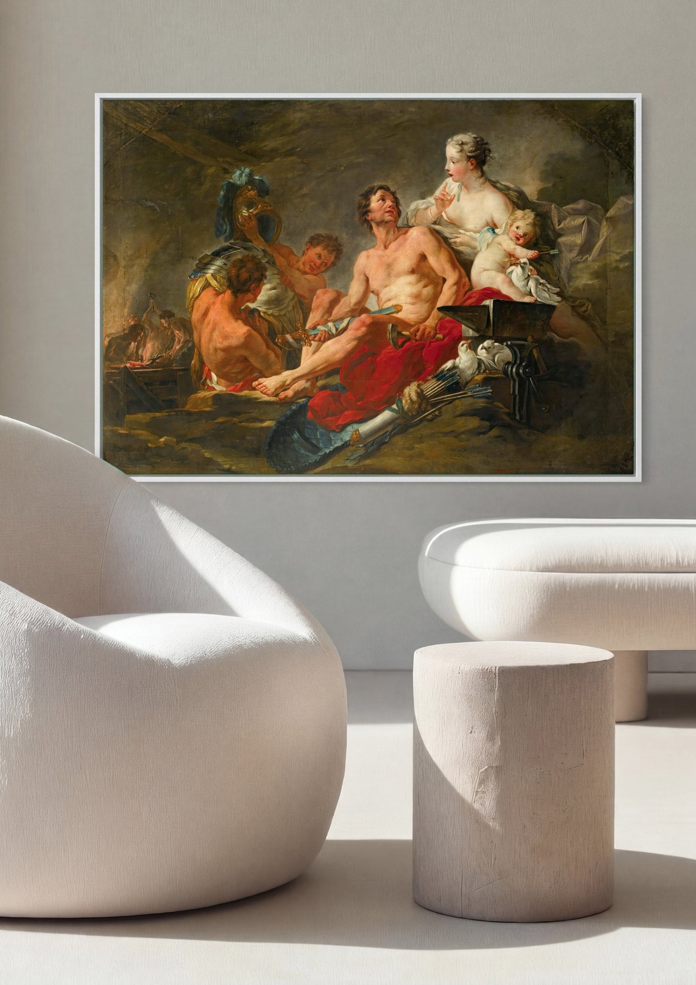 Quadro Decorativo A Forja de Vulcano - François Boucher | quadro emoldurado na parede
