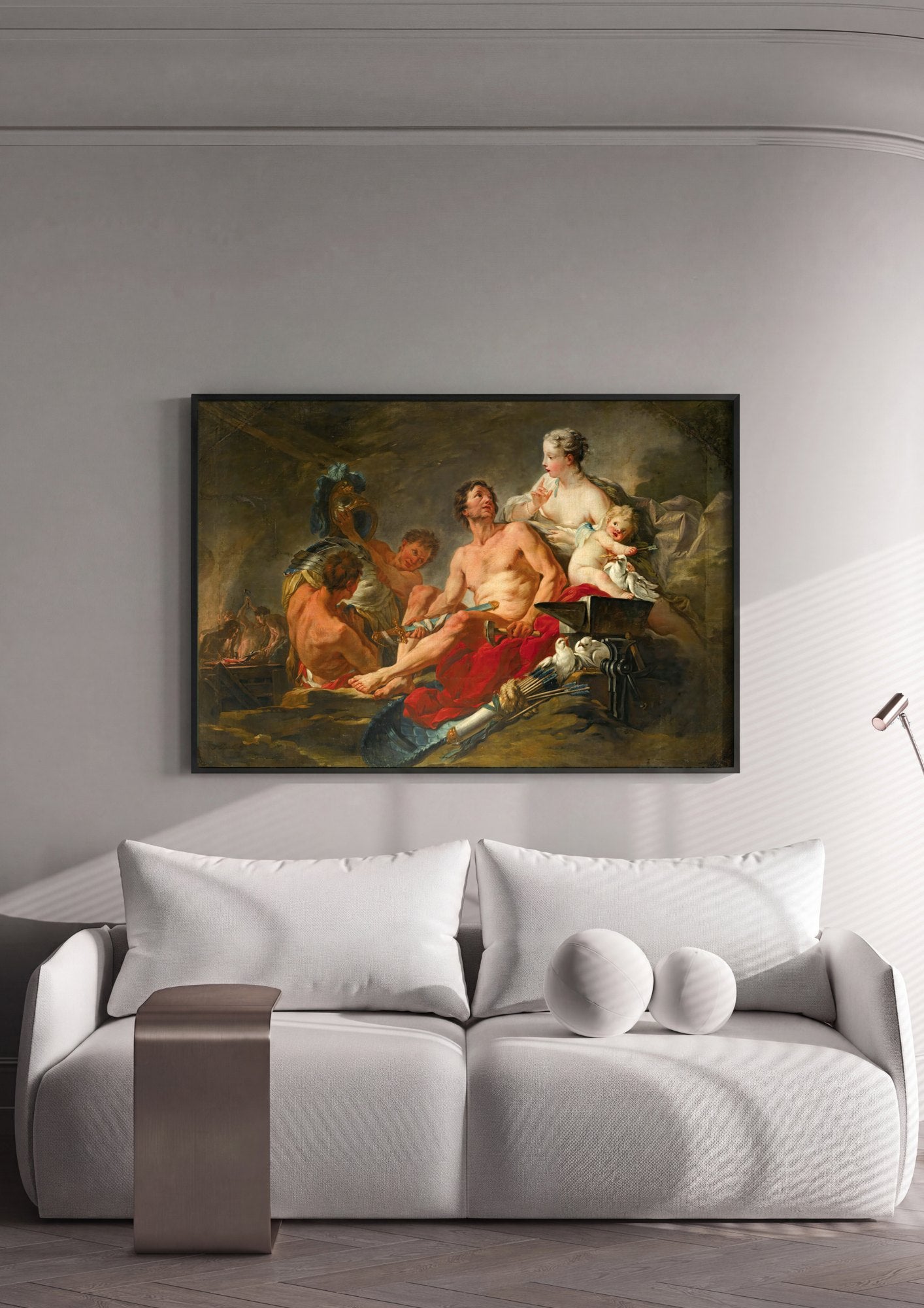 Quadro Decorativo A Forja de Vulcano - François Boucher | quadro emoldurado na parede
