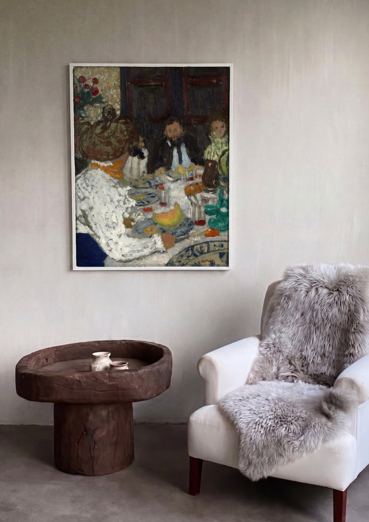 Quadro Decorativo A Mesa de Jantar - Édouard Vuillard | quadro emoldurado na parede