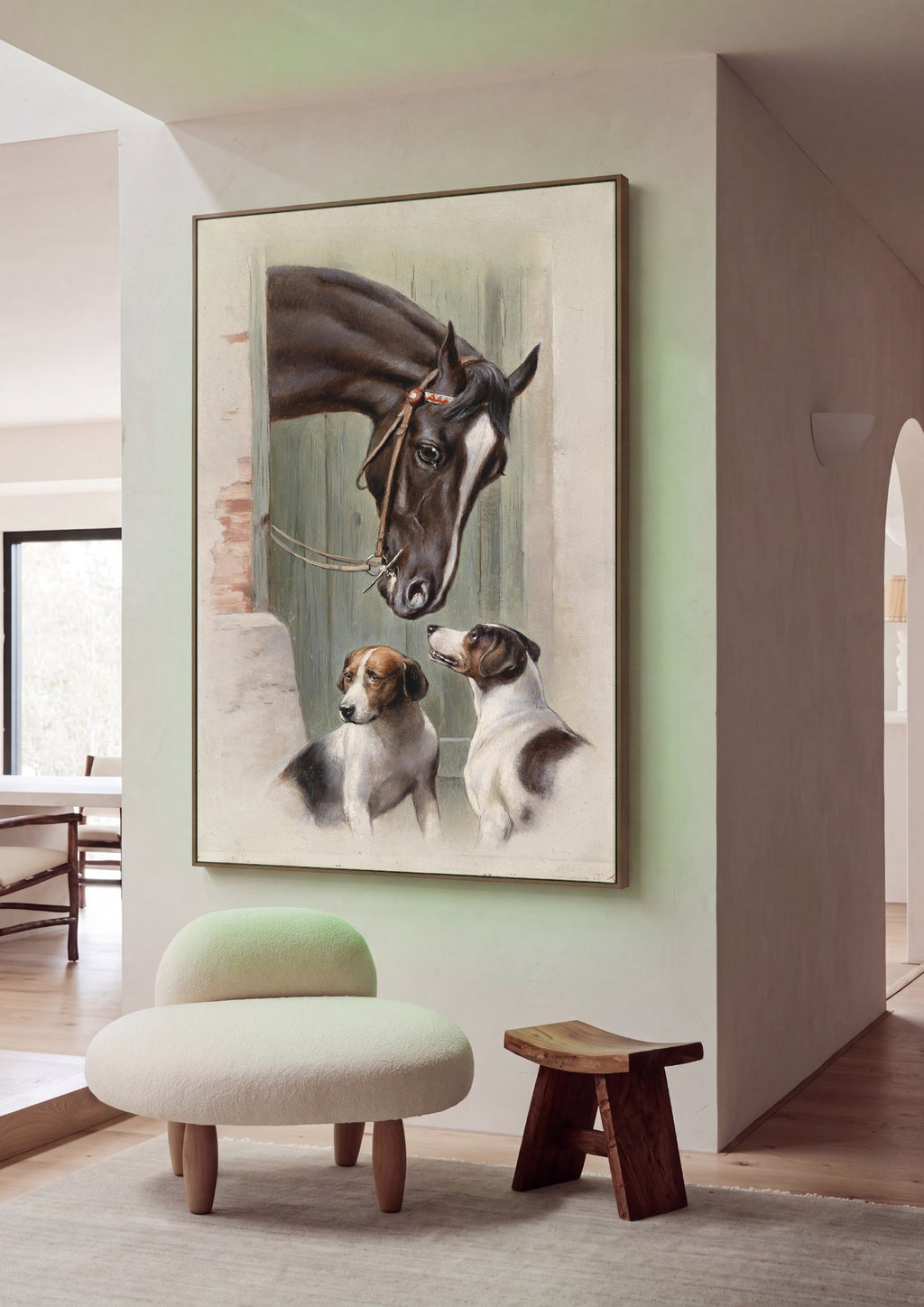 Quadro Decorativo A Amizade Inesperada - Carl Reichert em ambiente decorado