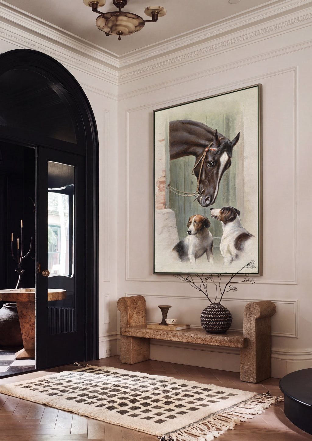 Quadro Decorativo A Amizade Inesperada - Carl Reichert em ambiente decorado