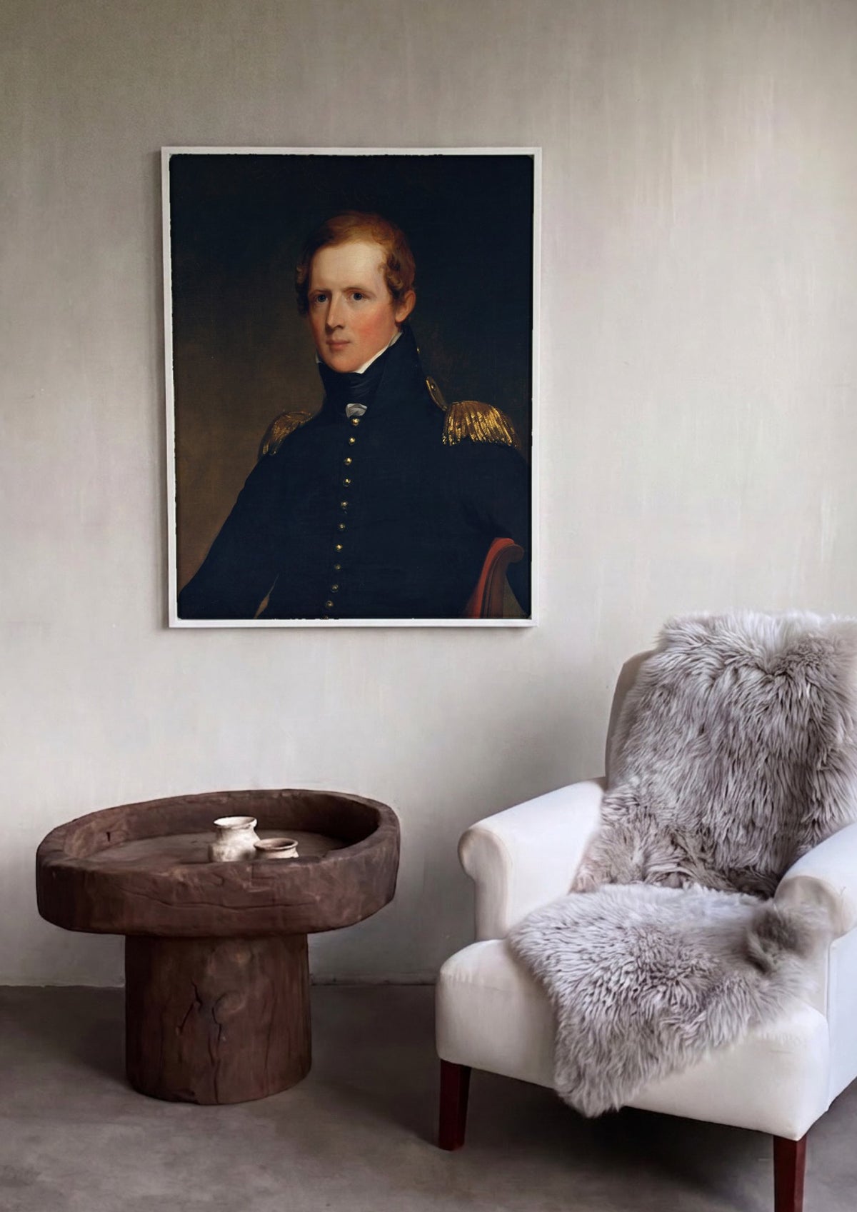 Quadro Decorativo Retrato de Homem - Thomas Sully | quadro emoldurado na parede