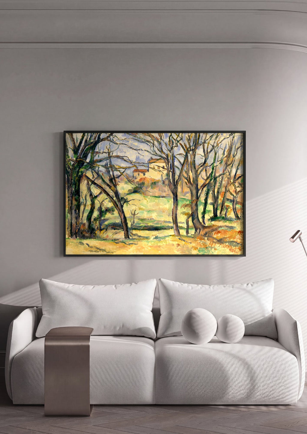 Quadro Decorativo A Casa Amarela (A Casa de Campo) - Paul Cézanne | quadro emoldurado na parede