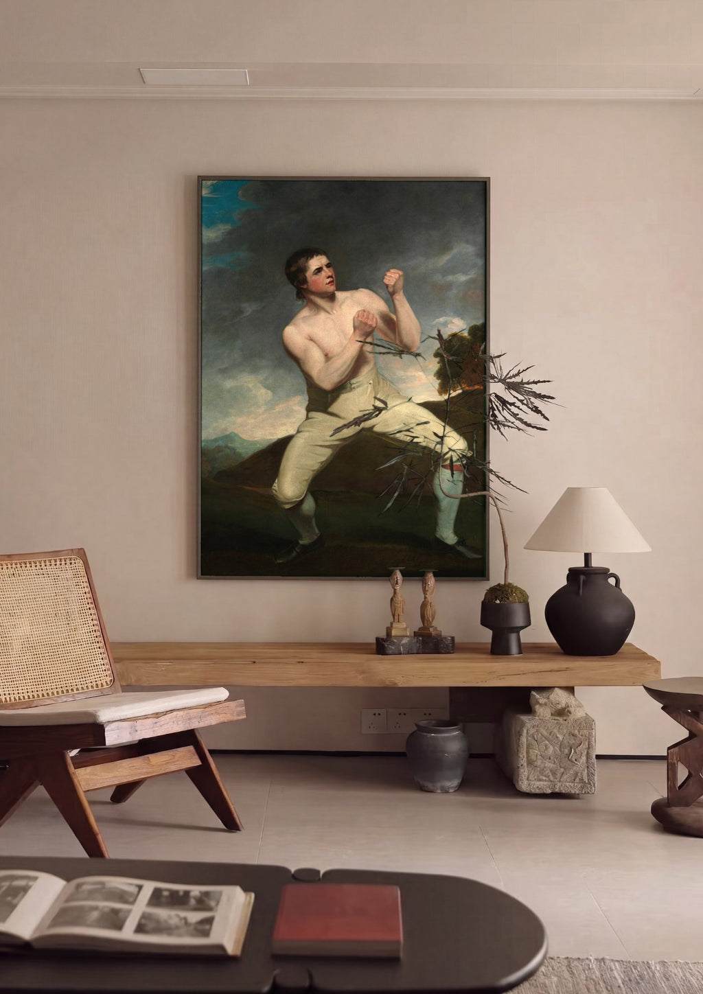 Quadro Decorativo John Jackson em Posição de Luta - John Hoppner | quadro emoldurado na parede